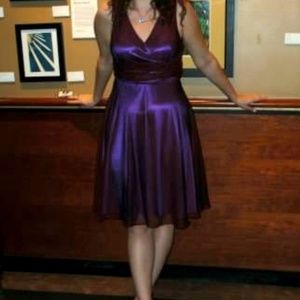 Burgundy Shimmer Dress